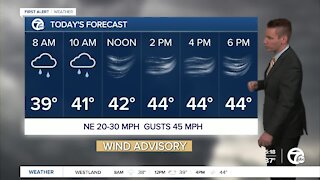 Metro Detroit Forecast: Cold and windy; lakeshore flooding possible