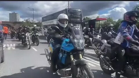 ULEZ: Clip from start of #RidetoFreedom biker protest this morning