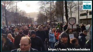 Protesters In Brussels Against Vaccine Mandates Shout 'Liberty'!