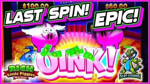 EPIC LAST SPIN COMEBACK! NEVER LEAVE MONEY ON THE TABLE?!? Rich Little Piggies Meal Ticket Slot