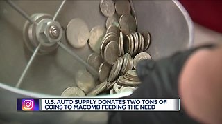 U. S. Auto Supply donates two tons of coins to Macomb Feeding the Need