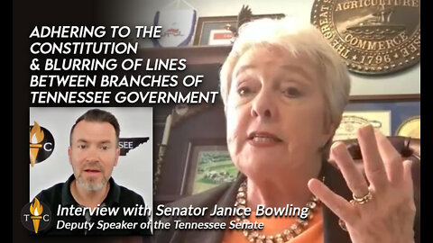 Constitution Adherence & Blurring Of Lines Between TN Govt Branches (w/ Senator Janice Bowling)