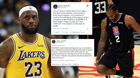 LeBron James SLAMS NBA As Injuries Pile Up In Playoffs After Shortened Off-Season