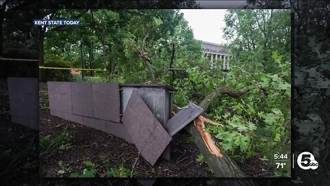 Strong storms damage Kent State University's May 4 Memorial