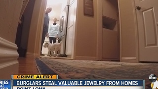 Burglars steal valuable jewelry from homes