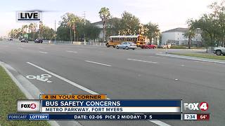 School Bus safety concerns along Metro Parkway in Fort Myers