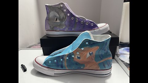 Mewtwo & Mew-Al's Custom Shoes