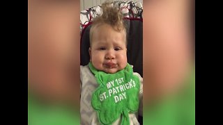 Baby is not Loving his First Taste of Green Beans