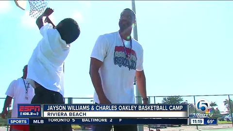 Former NBA stars Jayson Williams and Charles Oakley host their second annual basketball extravaganza