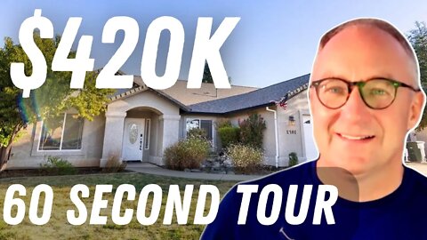 60 Second Tour of $420K Home in Redding California | Living in Redding California