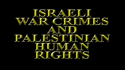 Josh Paul - Israeli War Crimes and Palestinian Human Rights