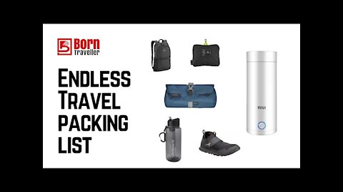 Complete Packing List for Endless Travel in 2021 | One Bag Travel | 40L Backpack | Born Traveller |