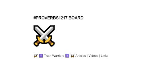 #Proverbs1217 Board