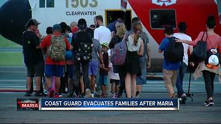 Coast Guard evacuates families from Puerto Rico