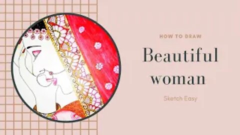 How To Draw Beautiful Woman Sketch Easy #womandrawing