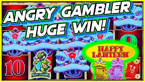 ANGRY GAMBLER FORCES SLOT TO PAY! Lightning Link Happy Lantern Slot HUGE WIN!