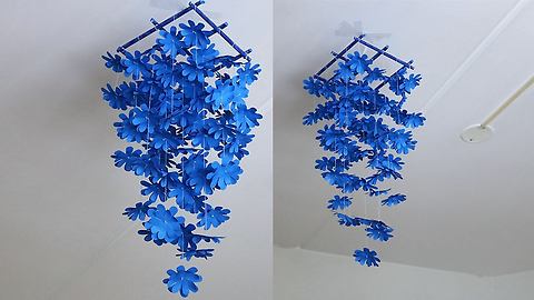 DIY simple home decor: Hanging flowers decorations