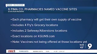 Arizona designates 6 pharmacies in Pima County as COVID-19 vaccination sites