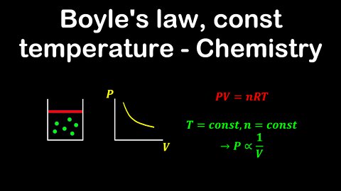 Boyle's law, ideal gas, constant temperature - Chemistry