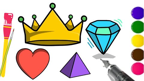 Educational Cartoon Illustration Of Basic Geometric Shapes Drawing For Kids  Royalty Free SVG, Cliparts, Vectors, and Stock Illustration. Image  107727813.