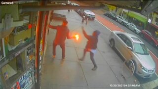 Shocking Firebombing of Brooklyn Deli, Man Stops A 2nd Firebomb From Being Thrown