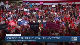 City of Mesa still out $64,000 after Trump rally in 2018