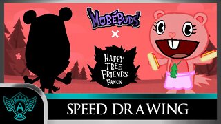 Speed Drawing: Happy Tree Friends Fanon - Wieny | Mobebuds Style