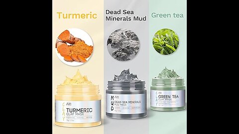 Turmeric Clay Mask Green Tea and Dead Sea Mineral Mask