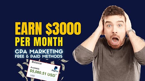 MAKE $3000 Per Month From Home, 🥶( FREE & PAID) CPA Marketing for Beginners, Copy Paste