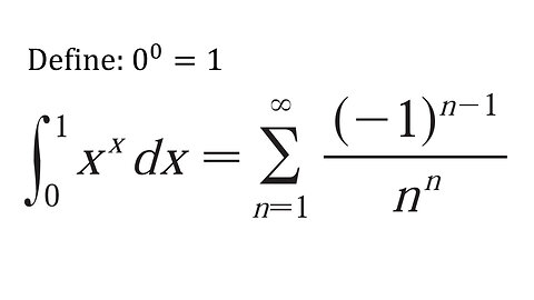 Problems Plus 17: Integral of x^x