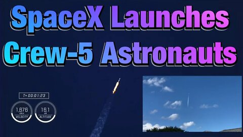 SpaceX Launches Crew-5 Astronauts on Historic Flight to Space Station for NASA #spacex #falcon9