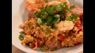 Sausage and Shrimp Jambalaya with Brown Rice