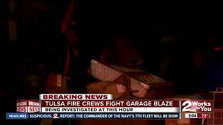 Firefighters battle garage fire at S. 43rd W. Ave.