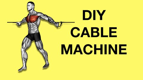 DIY home gym cable pulley machine (cable crossover, high pulley, low pulley system)