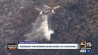 Woodbury Fire now 41 percent contained