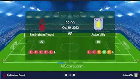 Nottingham Forest vs Aston villa LIVE LIVE EPL 2022