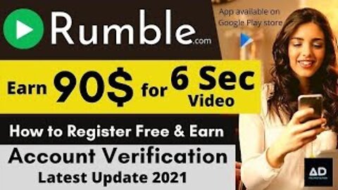 $ 90+ Dollars for One Video/How to Earn Online from Rumble /Account Verification /Rumble.com