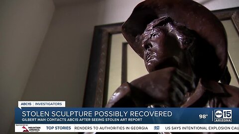 Arizona man says he has cowboy sculpture listed as stolen by FBI