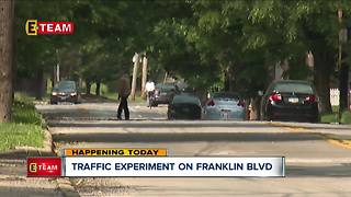 New traffic patterns tested out on Franklin Boulevard to slow down and reduce traffic