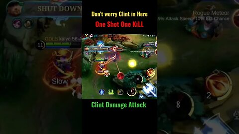 Clint Damage Attack #razimaruyama #mobilelegend #clint #clintbuildterbaru #gameplay