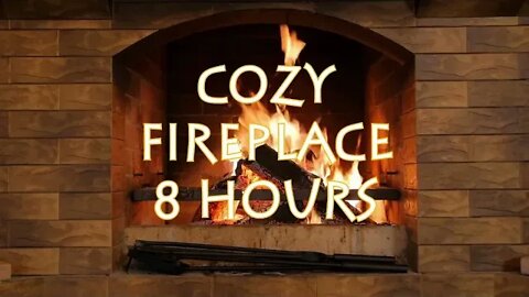 Cozy Crackling Fireplace Ambience - No Music - 8 Hours