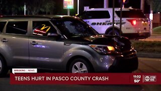 Two teens flown to hospital after car vs pedestrian crash in Pasco County