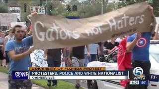 Protests as white nationalist speaks on campus