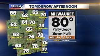 Warm and breezy, highs in the 80s Tuesday