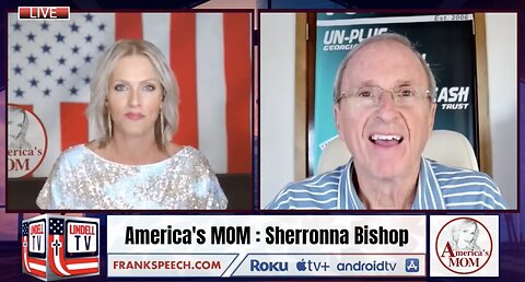 GARLAND WITH AMERICA'S MOM, SHERRONNA BISHOP-TEETH IN TRANSPARENCY AND VOTER STANDING.