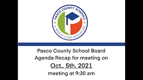 Agenda Review for PCSB Meeting Oct. 5th 2021 9:30 am