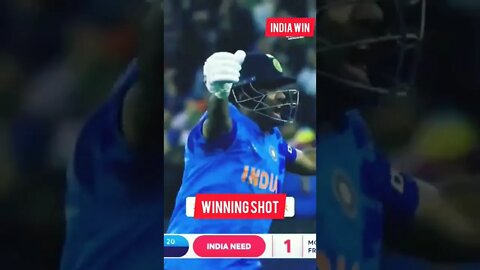 T20 India/Pakistan match winning shot #YT20 #shorts #viratkohlibat #indiawin