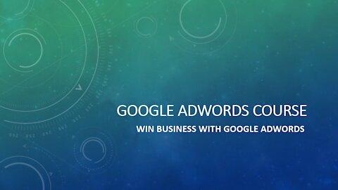 Google Adwords Course