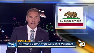 Splitting CA into 3 states qualifies for ballot