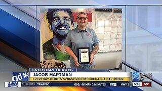 Jacob Hartman is the August 2019 winner of the Chick-fil-A Everyday Heroes award